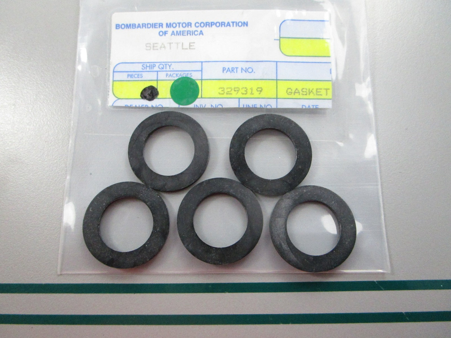 NEW OEM (LOT OF 5) 329319 0329319 OMC Johnson Evinrude Gasket 0810
