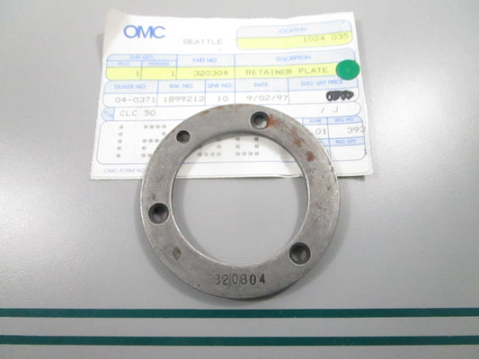NEW OEM 320304 0320304 OMC Johnson Evinrude Retainer Plate 0810