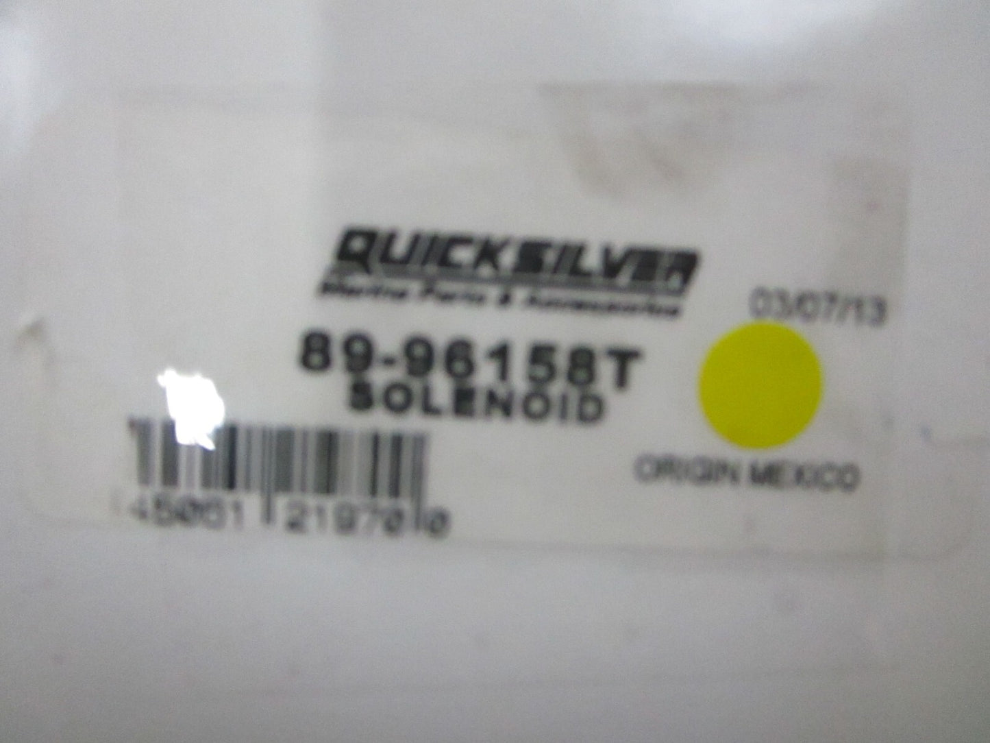 *NEW OEM* 0810 Mercury Quicksilver Solenoid 89-96158T