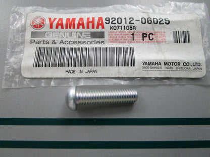 NEW OEM 92012-06025 Yamaha Button Head Bolt 0810