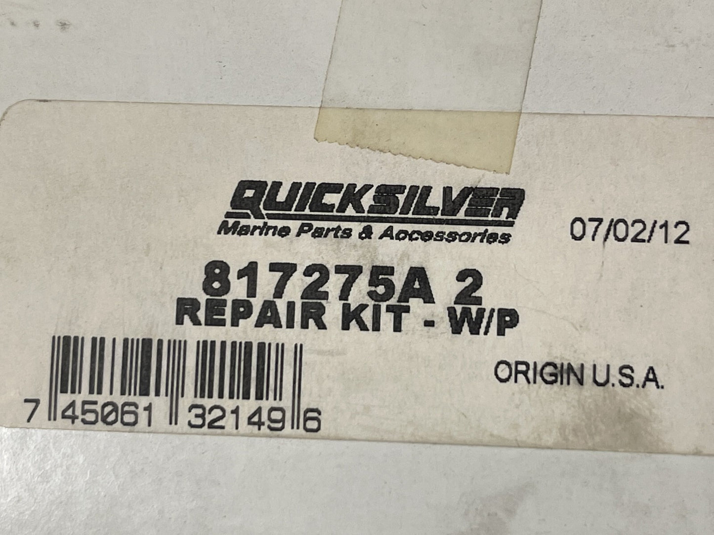 *NEW OEM* 0670 Mercury Quicksilver Water Pump Housing Kit 817275A2