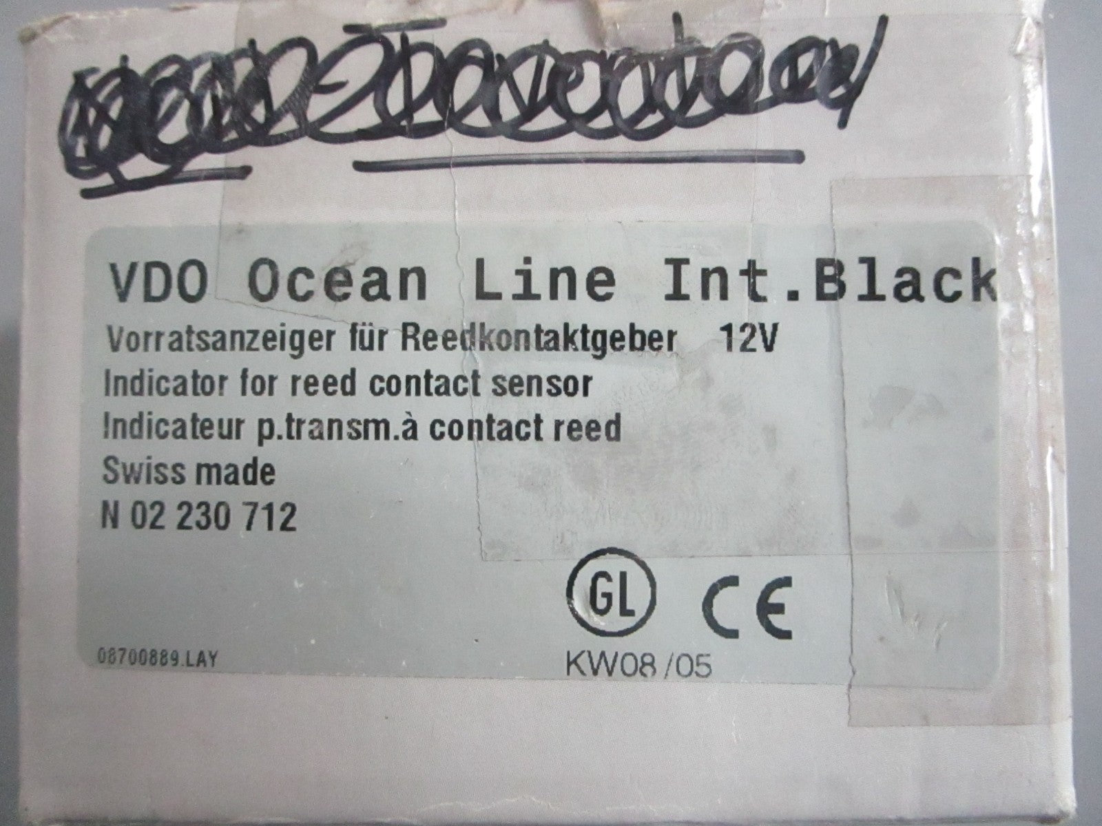 NEW OEM N02-230-712 02230712 VDO 12V Water Tank Gauge 0820