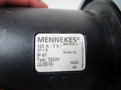 *NEW* 0720 Mennekes 125A 7H 500V Power Top Xtra 4 Pin Plug 13220