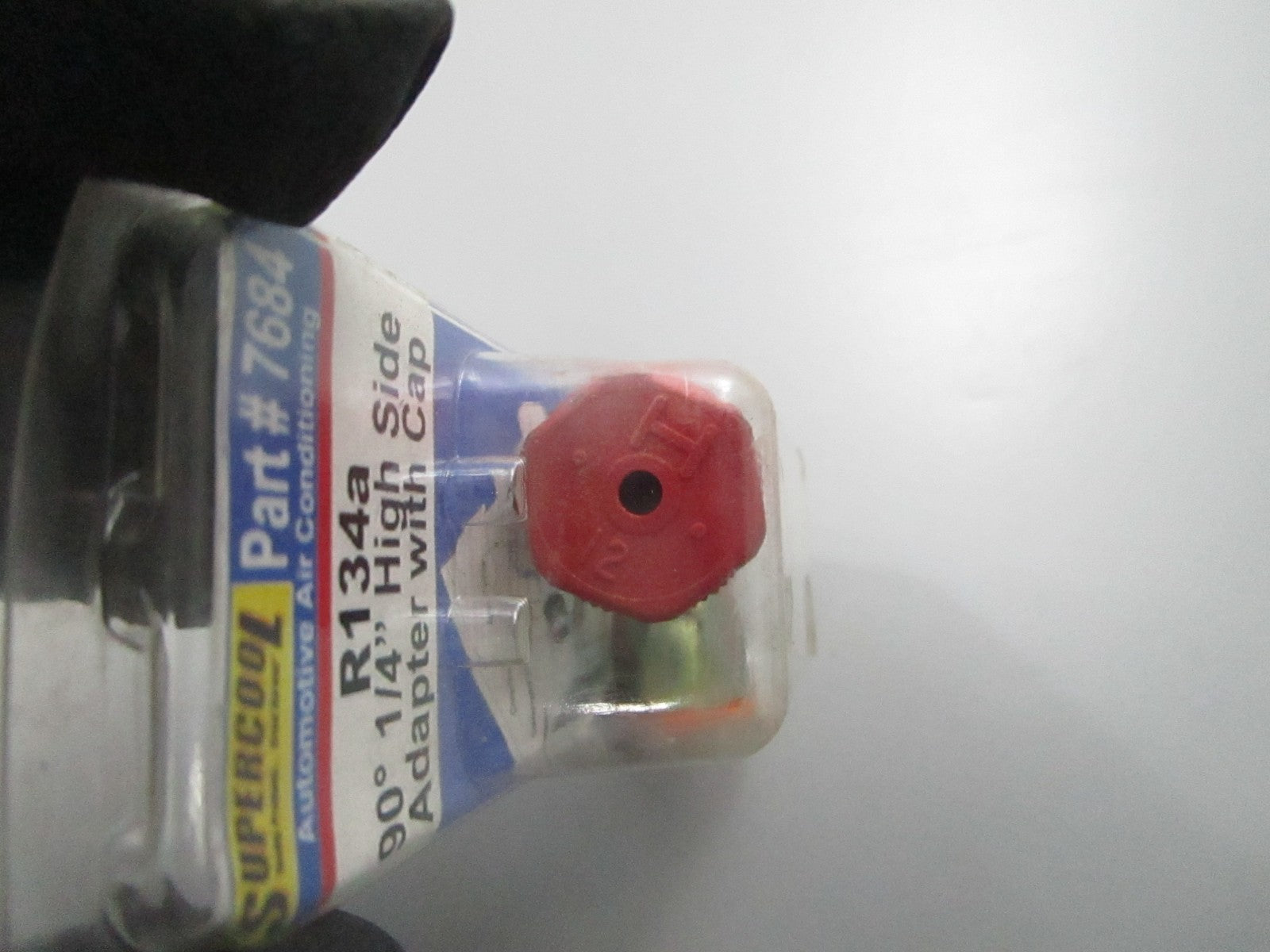 *NEW* 0810 Supercool 90 Degree 1/4" High Side Adapter w/ Cap 7684