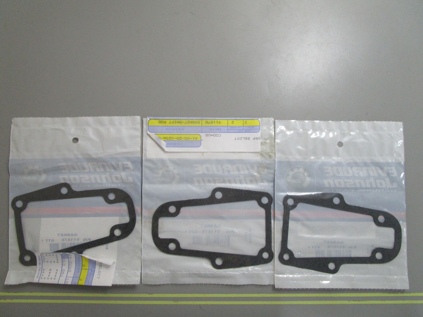 *NEW OEM* (LOT OF 3) 0810 OMC Johnson Evinrude Gasket 911878 0911878