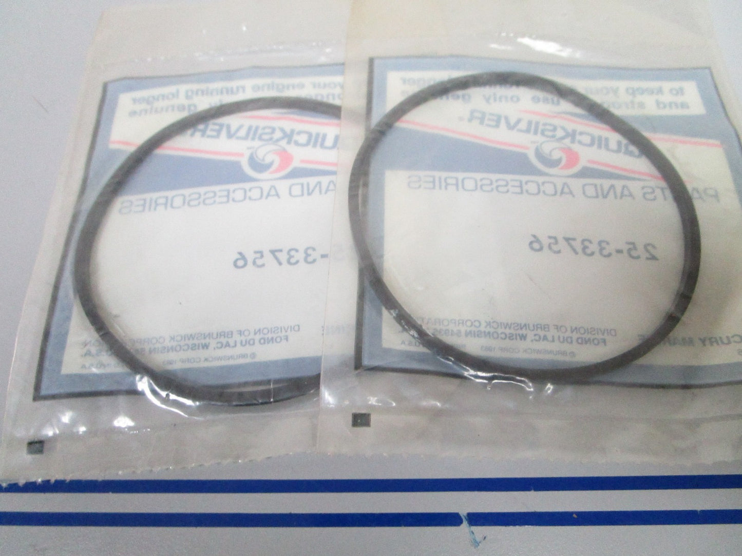 NEW OEM (LOT OF 2) 25-33756 Mercury Quicksilver O-Ring 0810