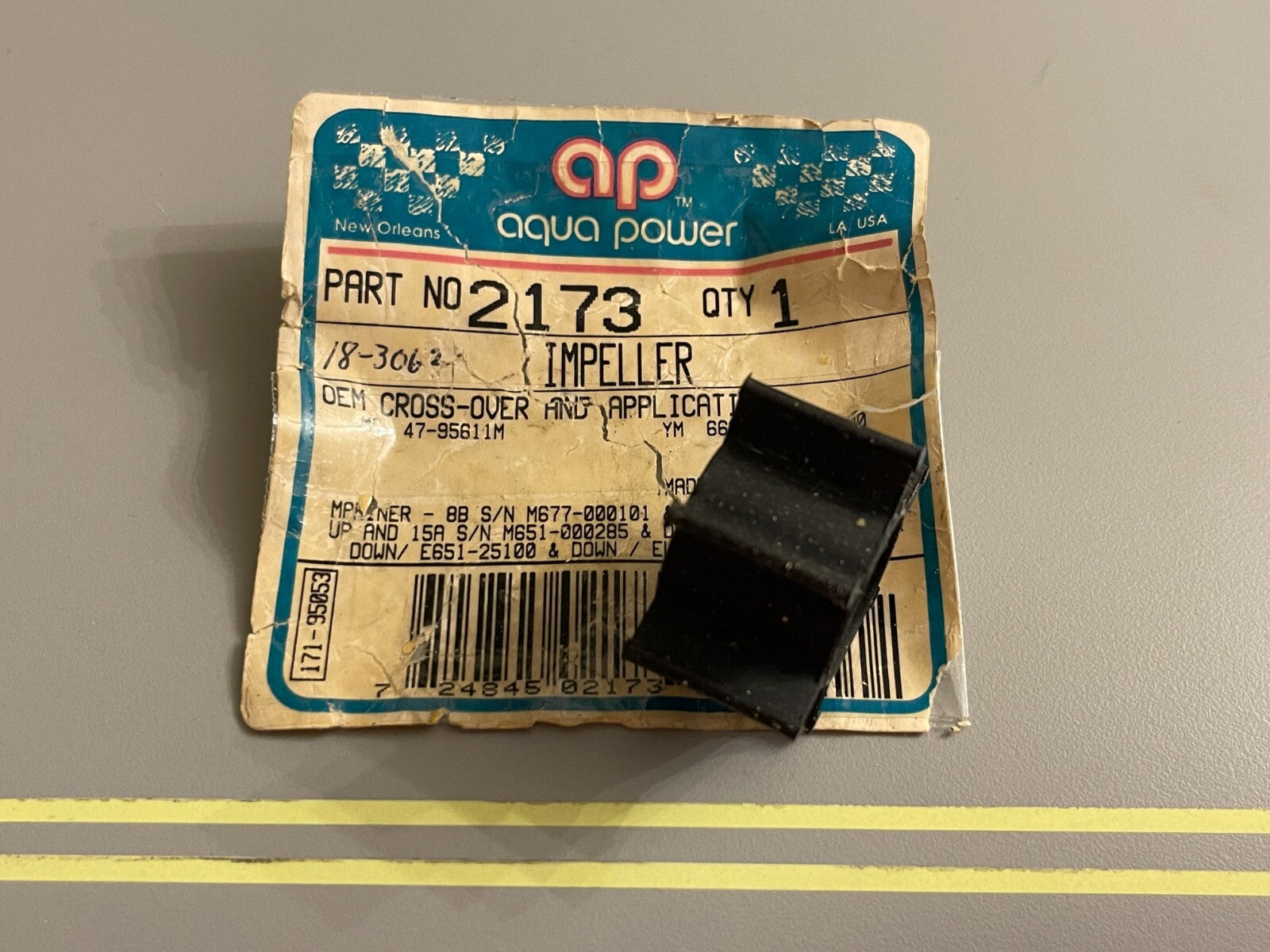 *NEW* 0750 Aqua Power IMPELLER 2173 Replaces 47-95611M, 662-44352-01-00