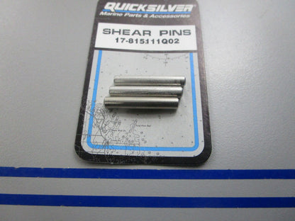 NEW OEM 17-815111Q02 Mercury Quicksilver 3 Shear Pin Kit 0810