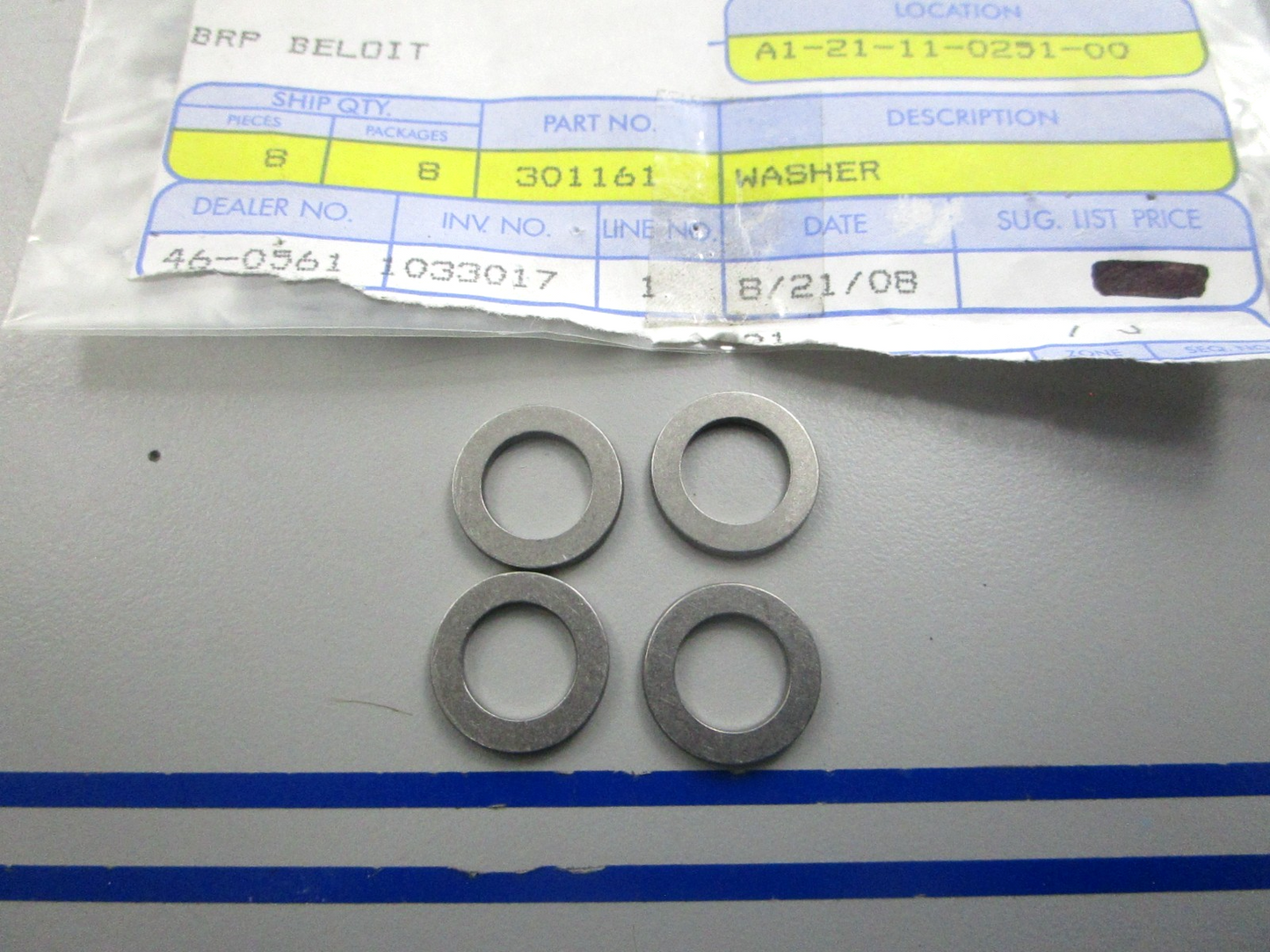 NEW OEM (LOT OF 4) 301161 0301161 OMC Johnson Evinrude Washer 0810