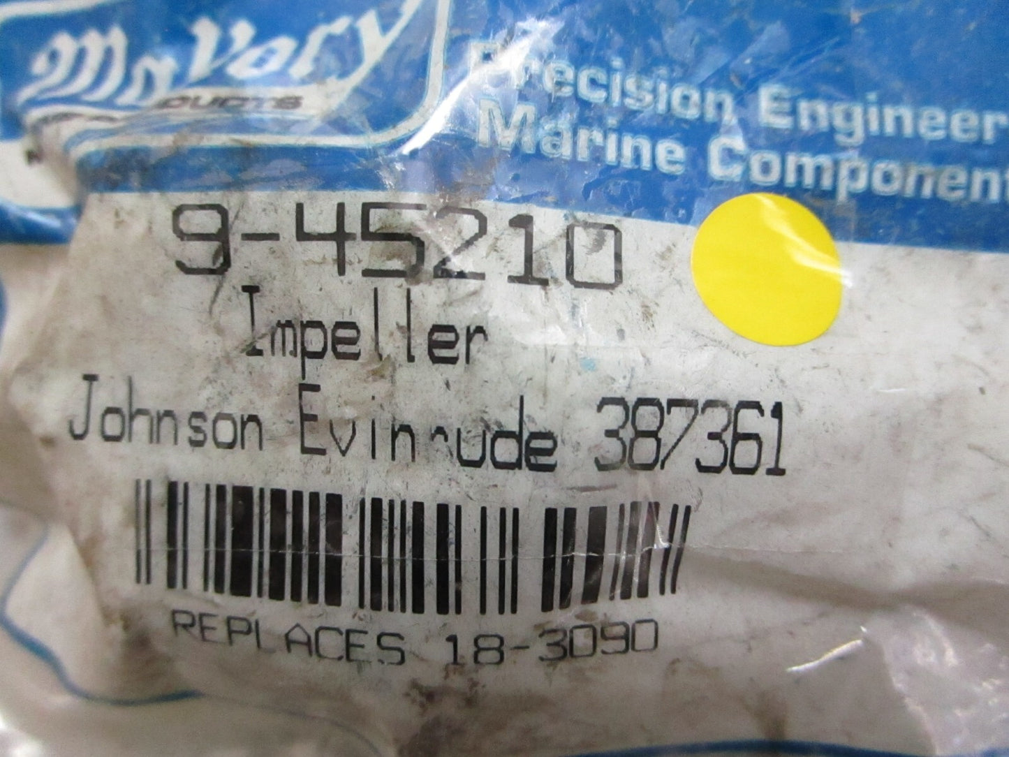 *NEW* 0810 Mallory Impeller 9-45210 Replaces: Evinrude 387361 0387361