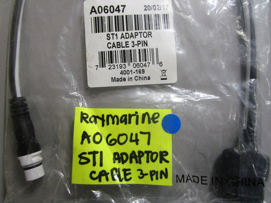 *NEW* 0810 Raymarine STI Adaptor Cable 3-Pin A06047