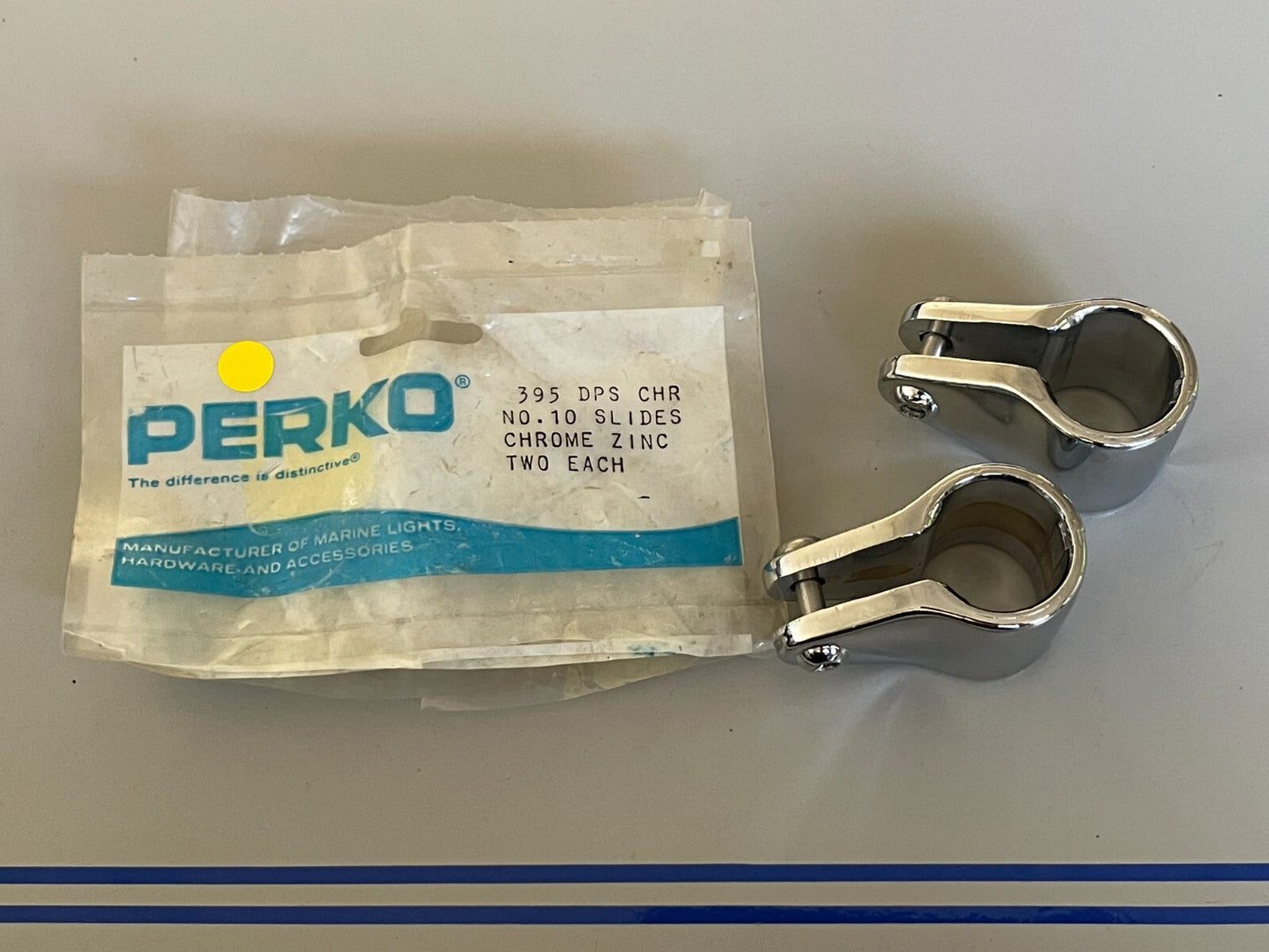 *NEW* (LOT OF 2) 0810 Perko No. 10 Chrome Zinc Slides 395-DPS-CHR