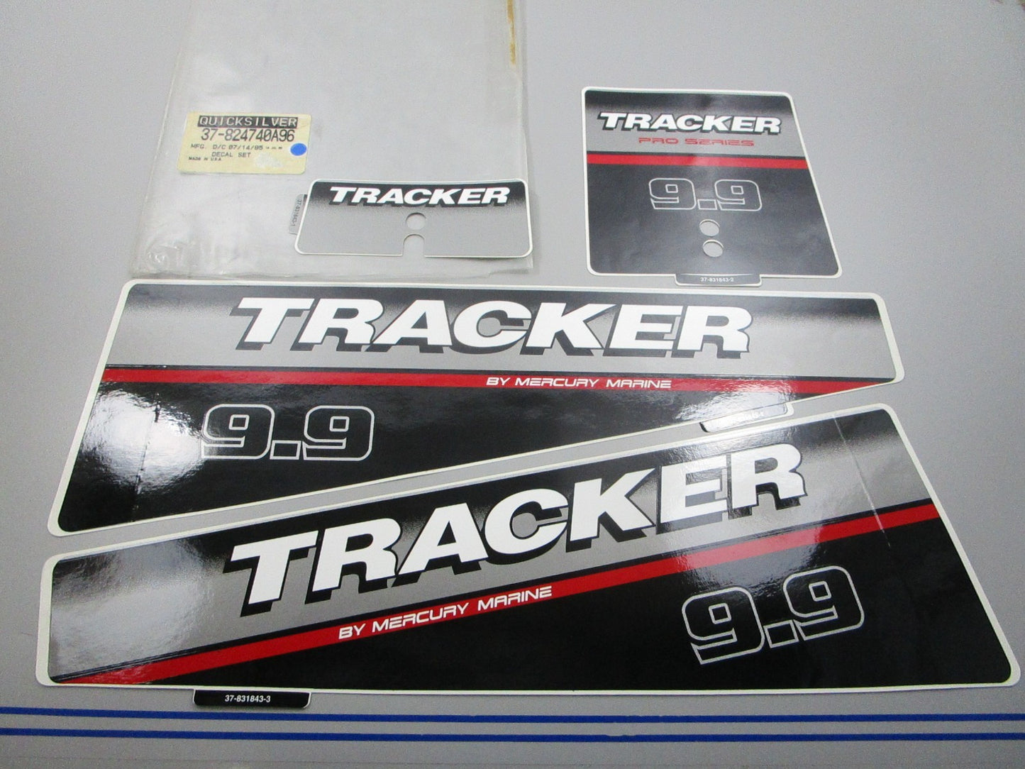 NEW OEM 37-824740A96 Mercury Quicksilver Decal Set 0810