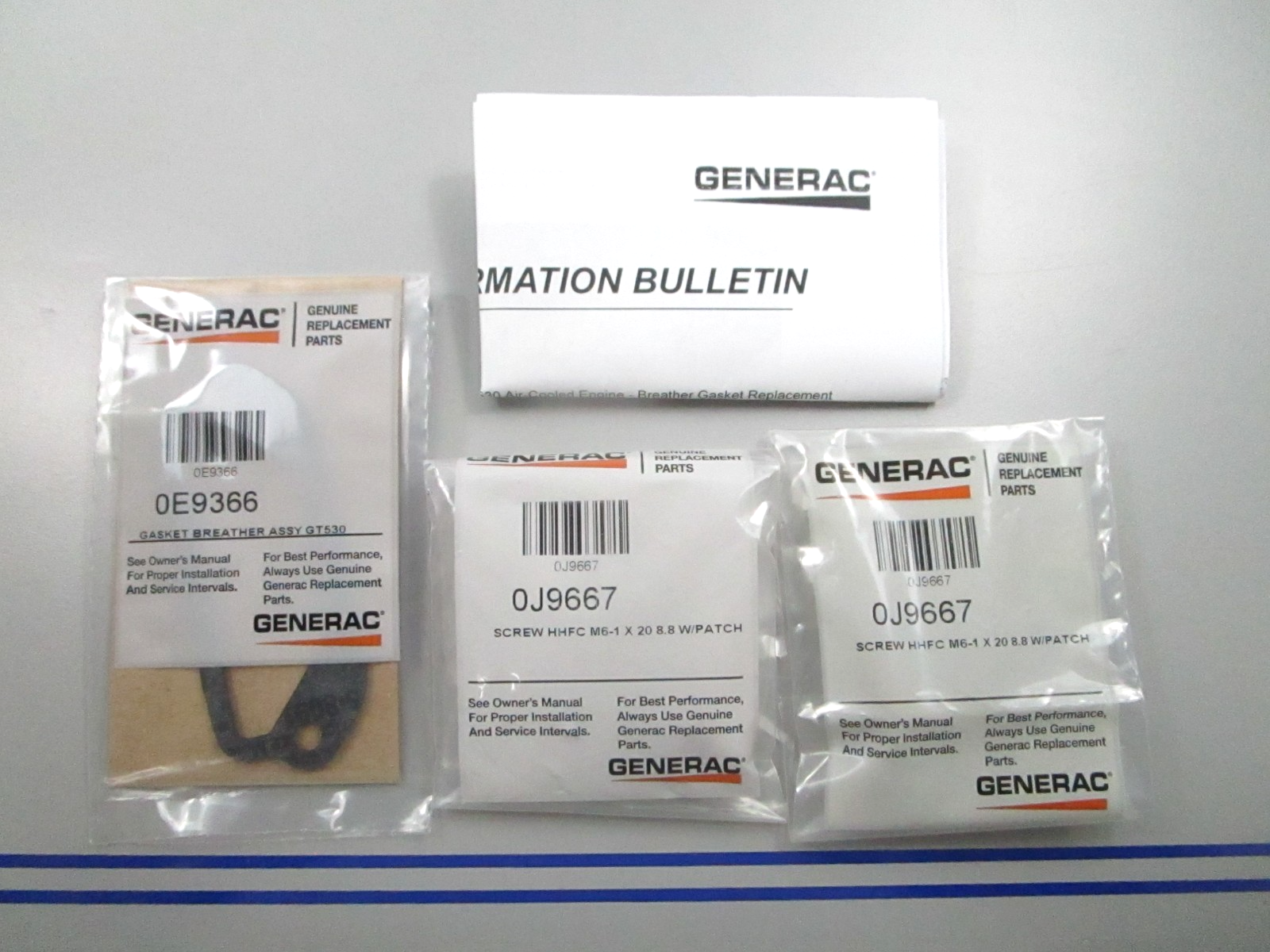*NEW OEM* 0810 Generac Breather Update Kit 0K48480SRV