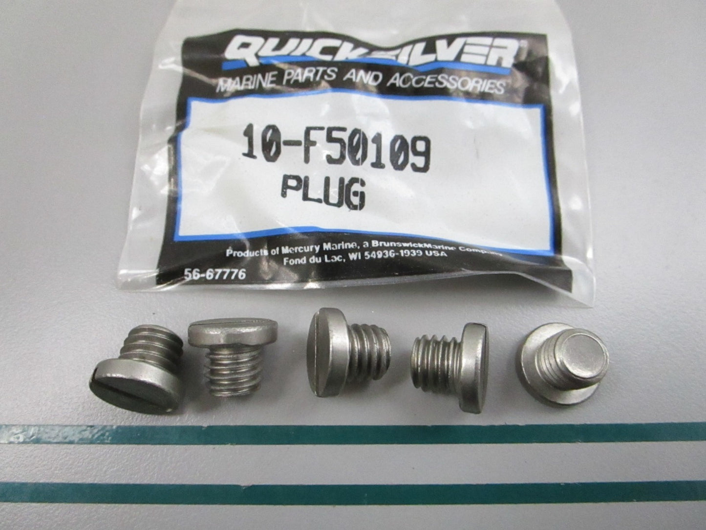 NEW OEM (LOT OF 5) 10-F50109 Mercury Quicksilver Plug 0810