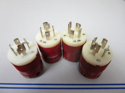 *NEW OEM* (LOT OF 4) 0720 Marinco Trolling Motor 12/24V Red Male Plug 2018BP-12