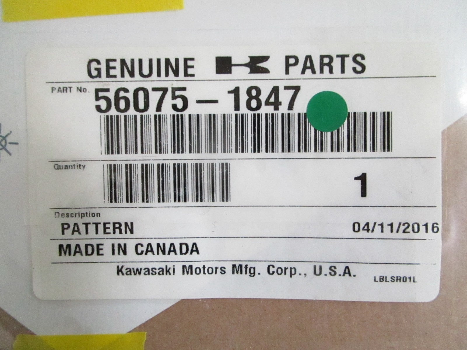 NEW OEM 56075-1847 Kawasaki Pattern 0820