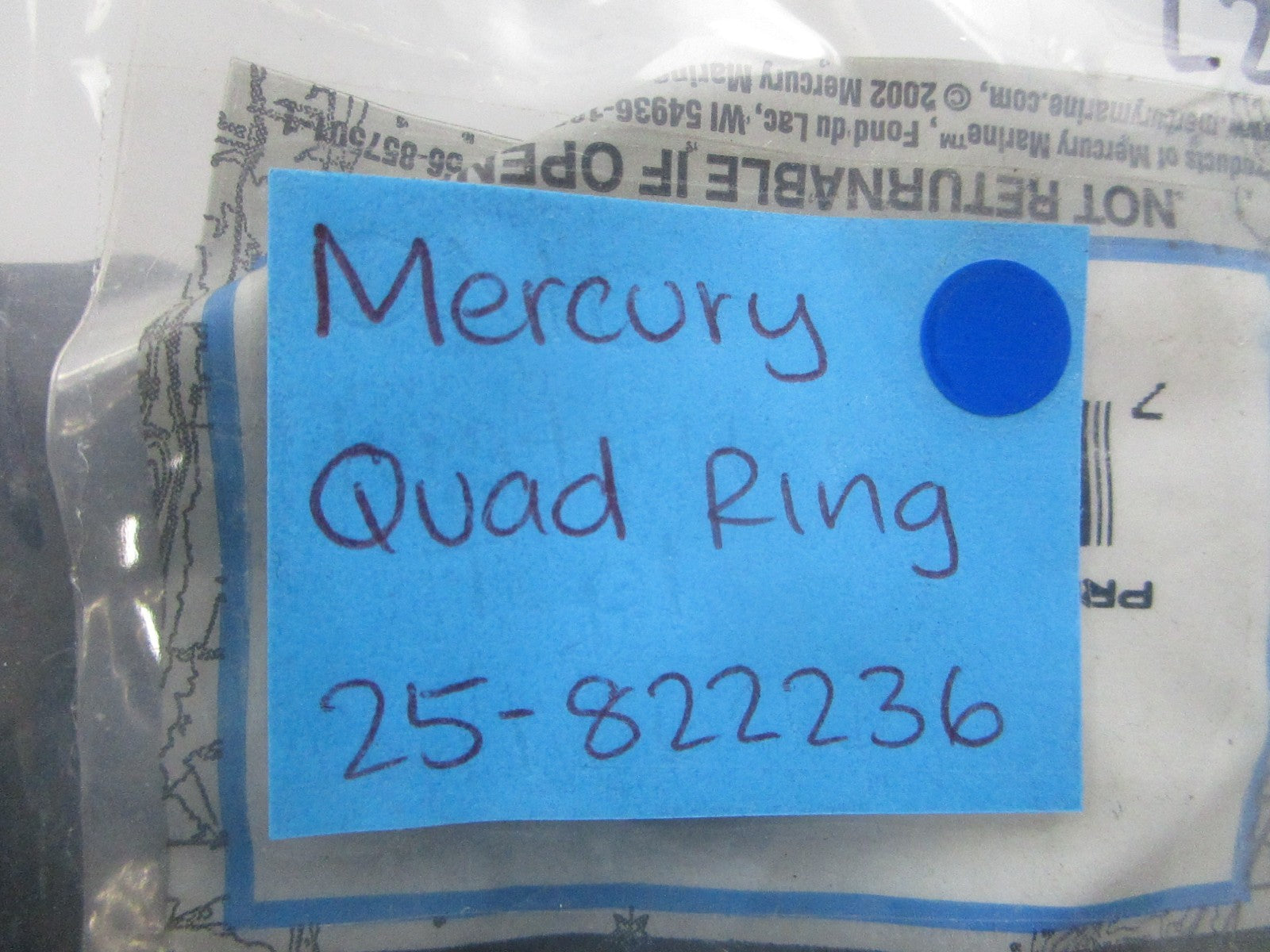 NEW OEM (LOT OF 2) 25-822236 Mercury Quicksilver Quad Ring 0810