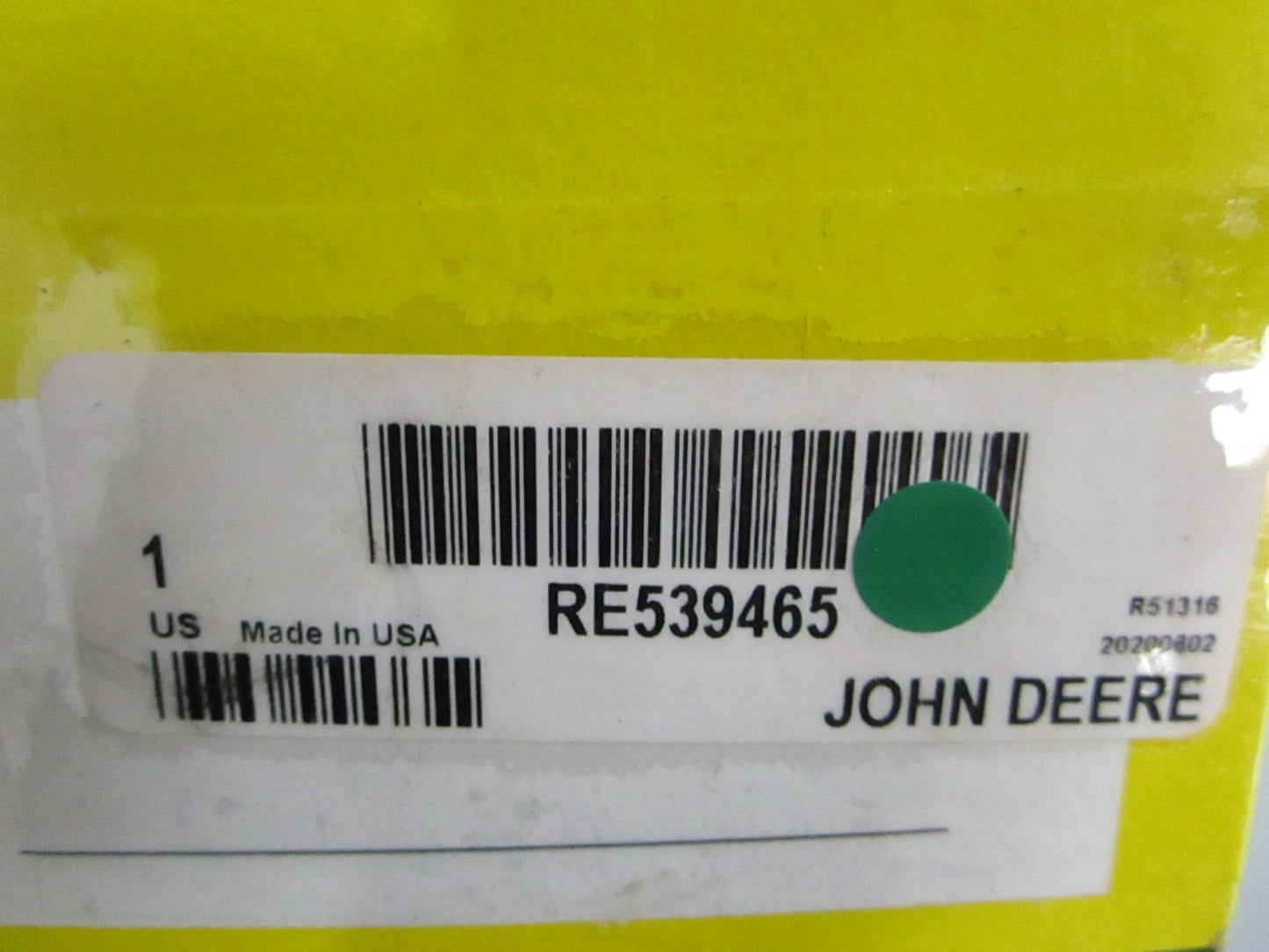 John Deere RE539465 Primary Fuel Filter 10 Micron Spin-On Tractor NEW OEM 0820