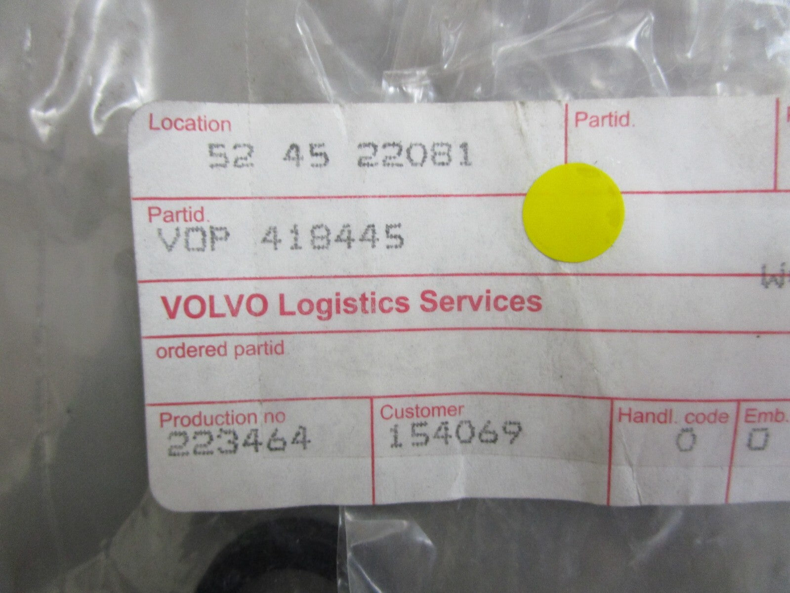 *NEW OEM* 0810 Volvo Penta Sealing Ring 418445