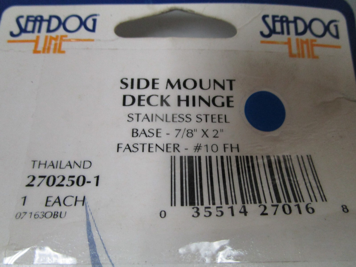 *NEW* 0810 Sea-Dog Stainless Steel Side Mount Deck Hinge 270250-1