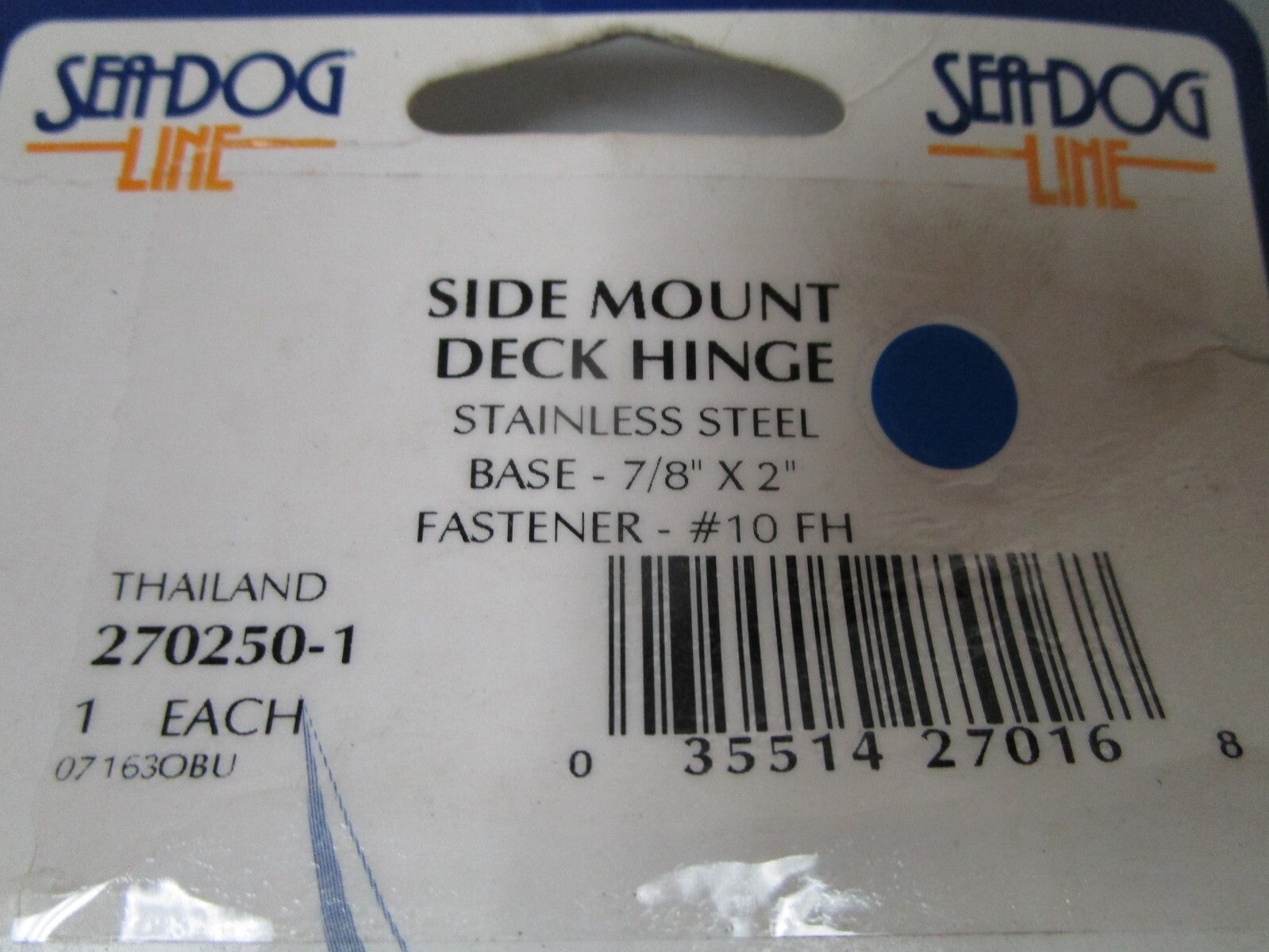 *NEW* 0810 Sea-Dog Stainless Steel Side Mount Deck Hinge 270250-1