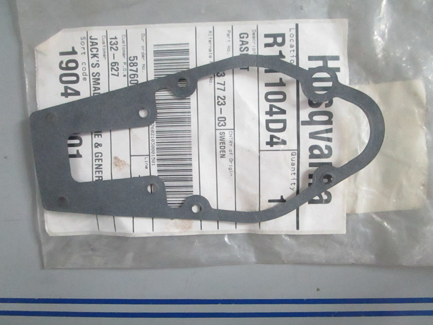NEW OEM 503772303 503 77 23-03 Husqvarna Gasket 0820