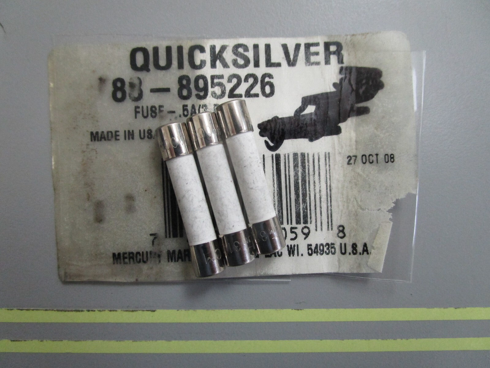 *NEW OEM* (LOT OF 3) 0820 Mercury Quicksilver .5A Fuse 88-895226