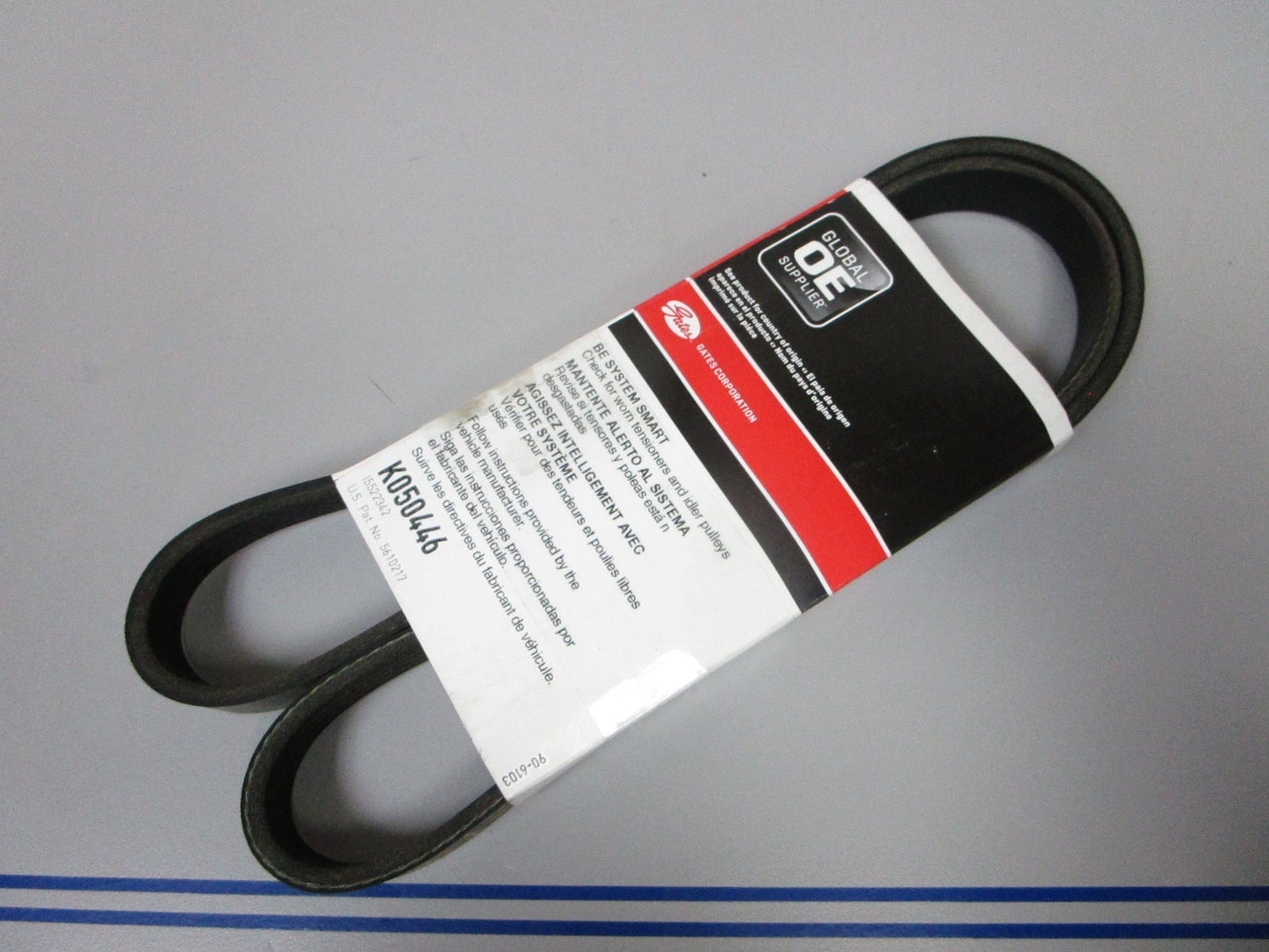 NEW K050446 Gates Micro-V Green Stripe 21/32" x 45 ⅛" Serpentine Belt 0720