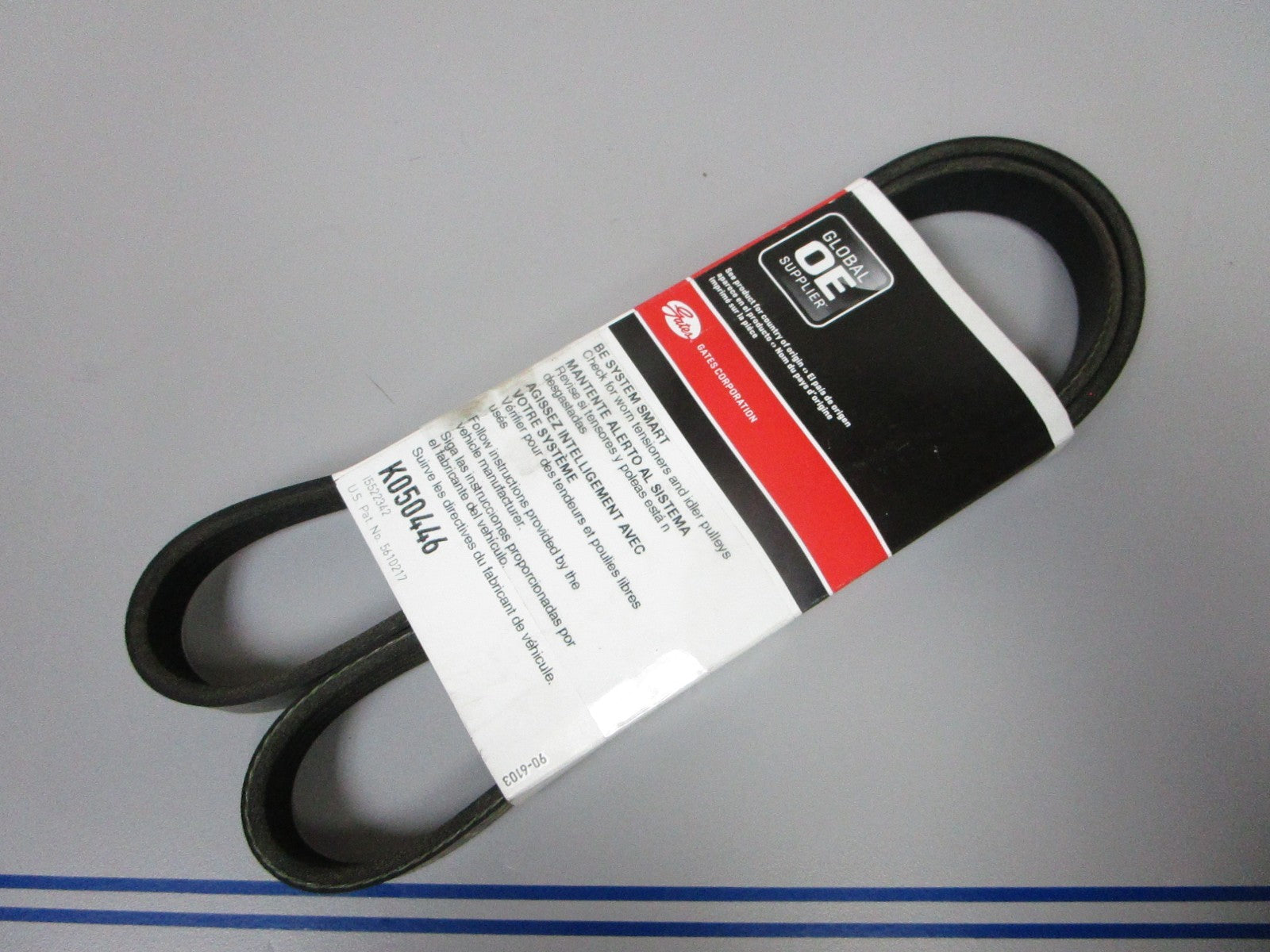 NEW K050446 Gates Micro-V Green Stripe 21/32" x 45 ⅛" Serpentine Belt 0720