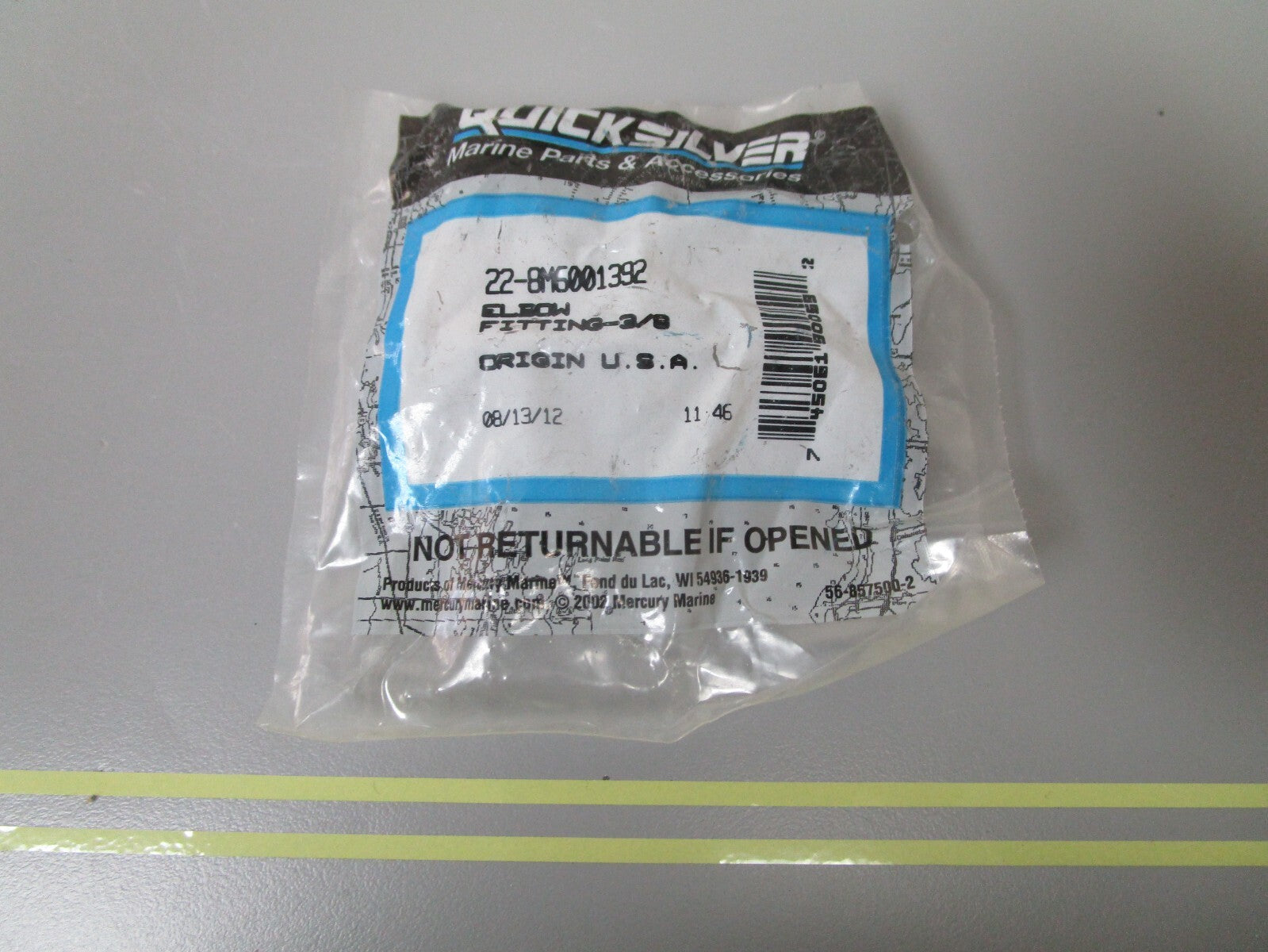 *NEW OEM* 0810 Mercury Quicksilver Elbow 22-8M6001392 8M6001392