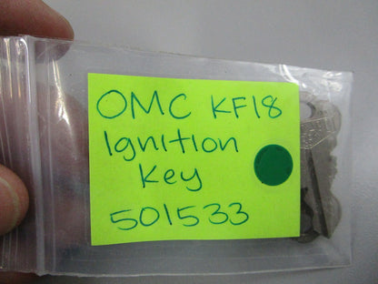NEW OEM (LOT OF 3) 501533 0501533 OMC Johnson Evinrude KF18 Ignition Key 0810