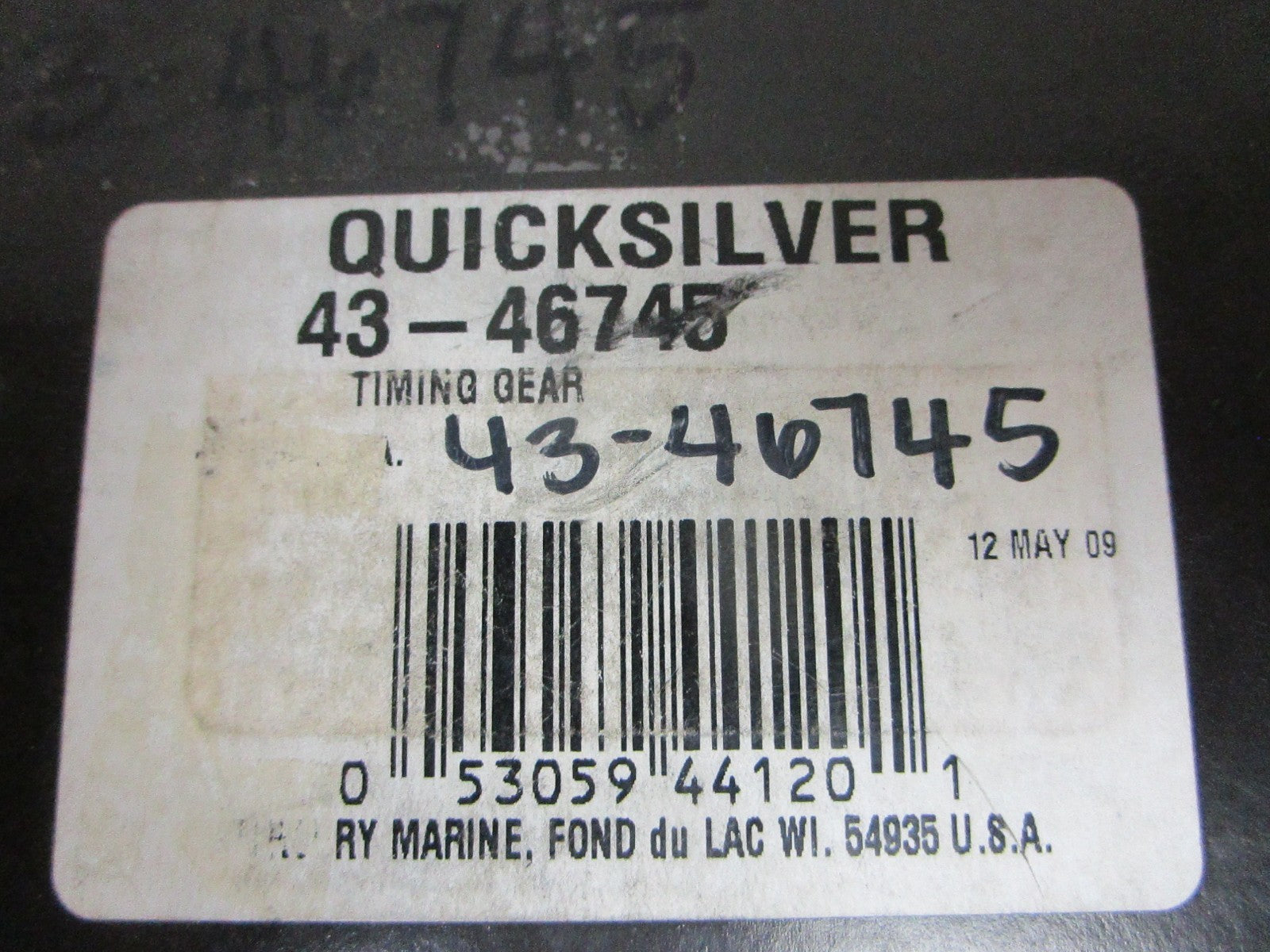 NEW OEM 43-46745 Mercury Mercruiser 3.0L 181 CID Timing Gear Ay 0720