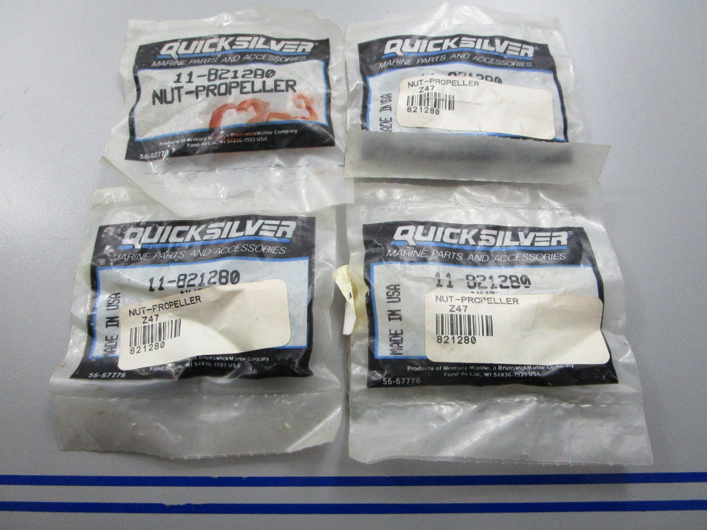 *NEW OEM* (LOT OF 4) 0810 Mercury Quicksilver Nut 11-821280