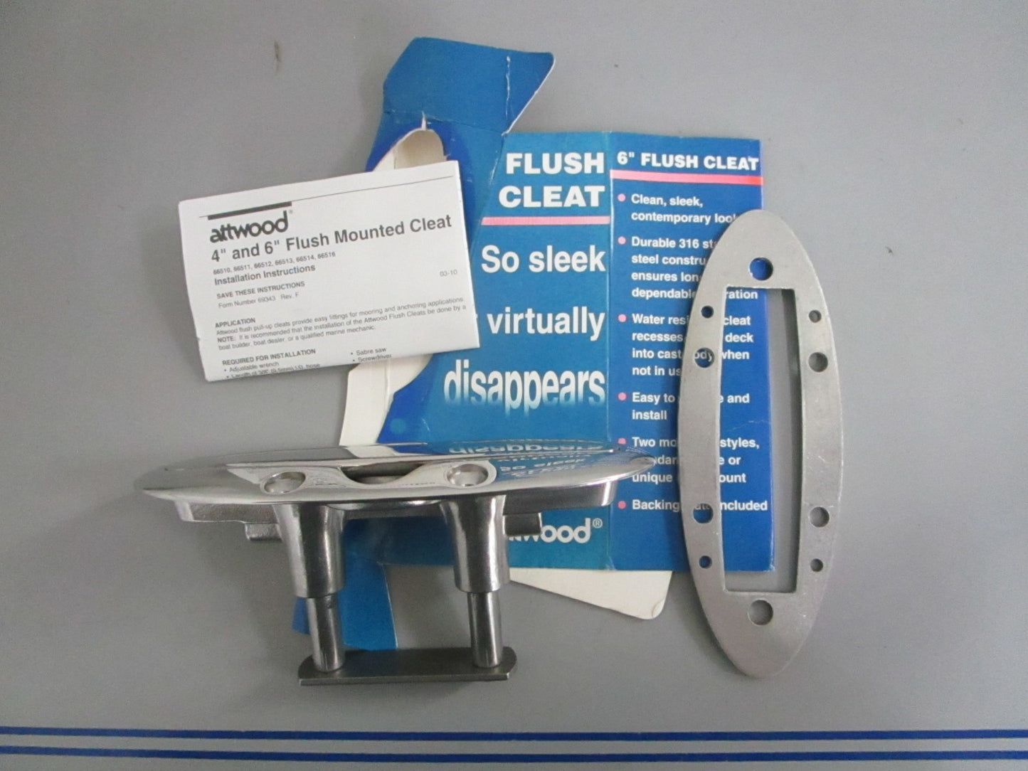 *NEW OEM* 0820 Attwood Flush Mount Cleat 66514-7
