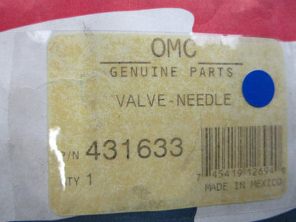 *NEW OEM* 0810 OMC Johnson Evinrude Needle Valve 431633 0431633