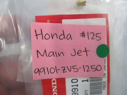 NEW OEM 99101-ZV5-1250 Honda #125 Main Jet 0810