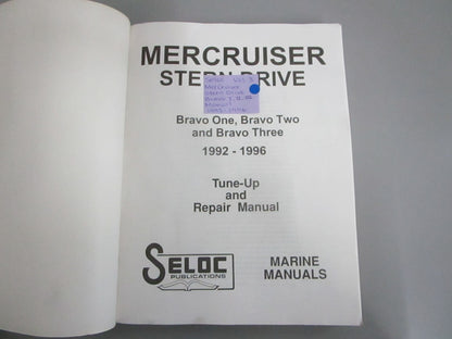 NEW 046-2 Seloc Vol. 3 MerCruiser Stern Drive Bravo I,II, III Repair Manual 0820