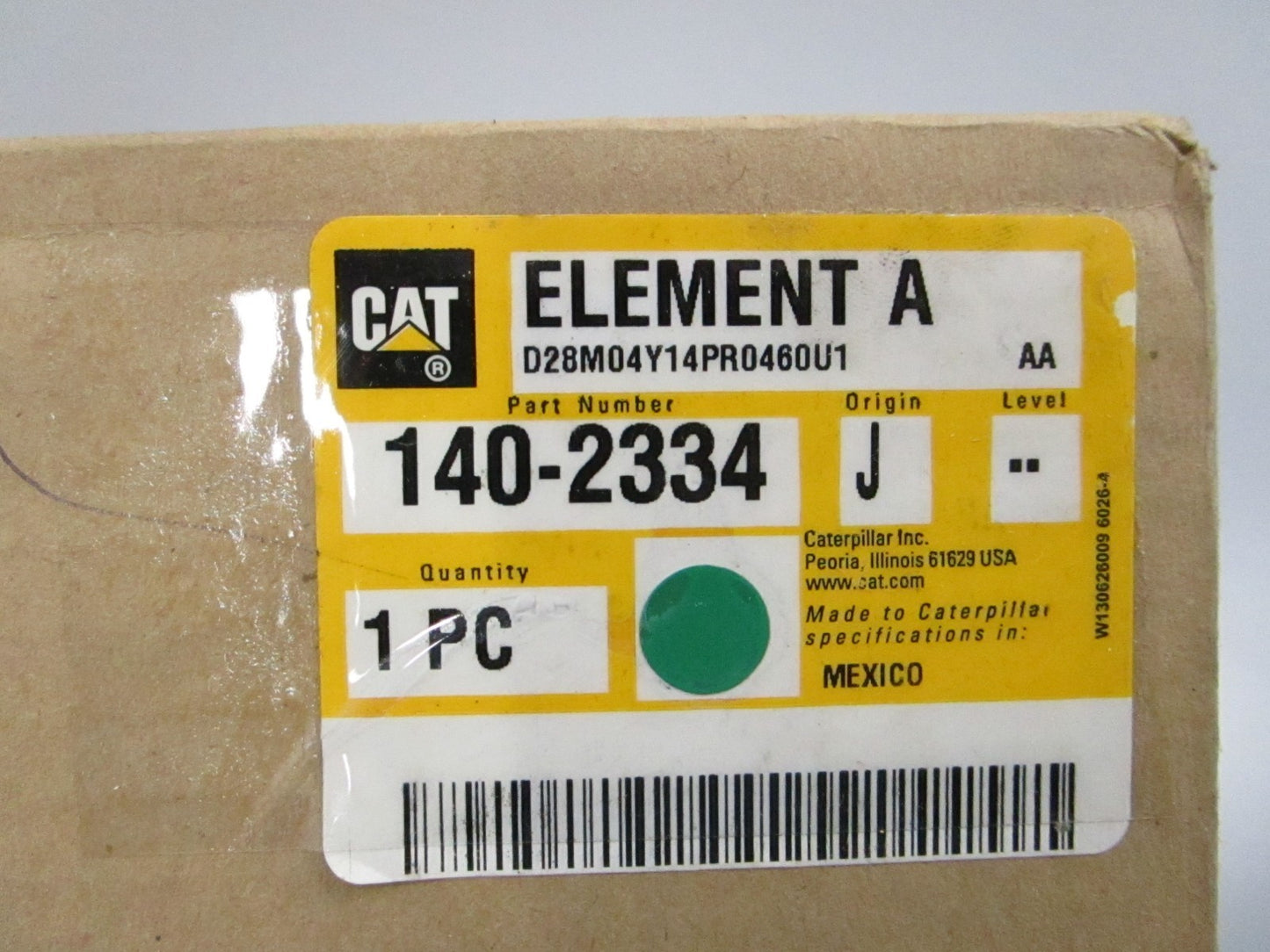 CAT Caterpillar NEW OEM Air Secondary Filter 140-2334 Skid Steer 216 246 0810