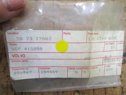 *NEW OEM* 0750 Volvo Penta LOCKING WIRE 415058