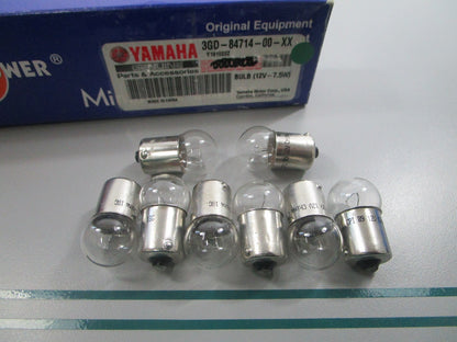 NEW OEM (LOT OF 8) 3GD-84714-00-XX Yamaha 12V 7.5W Bulb 0810