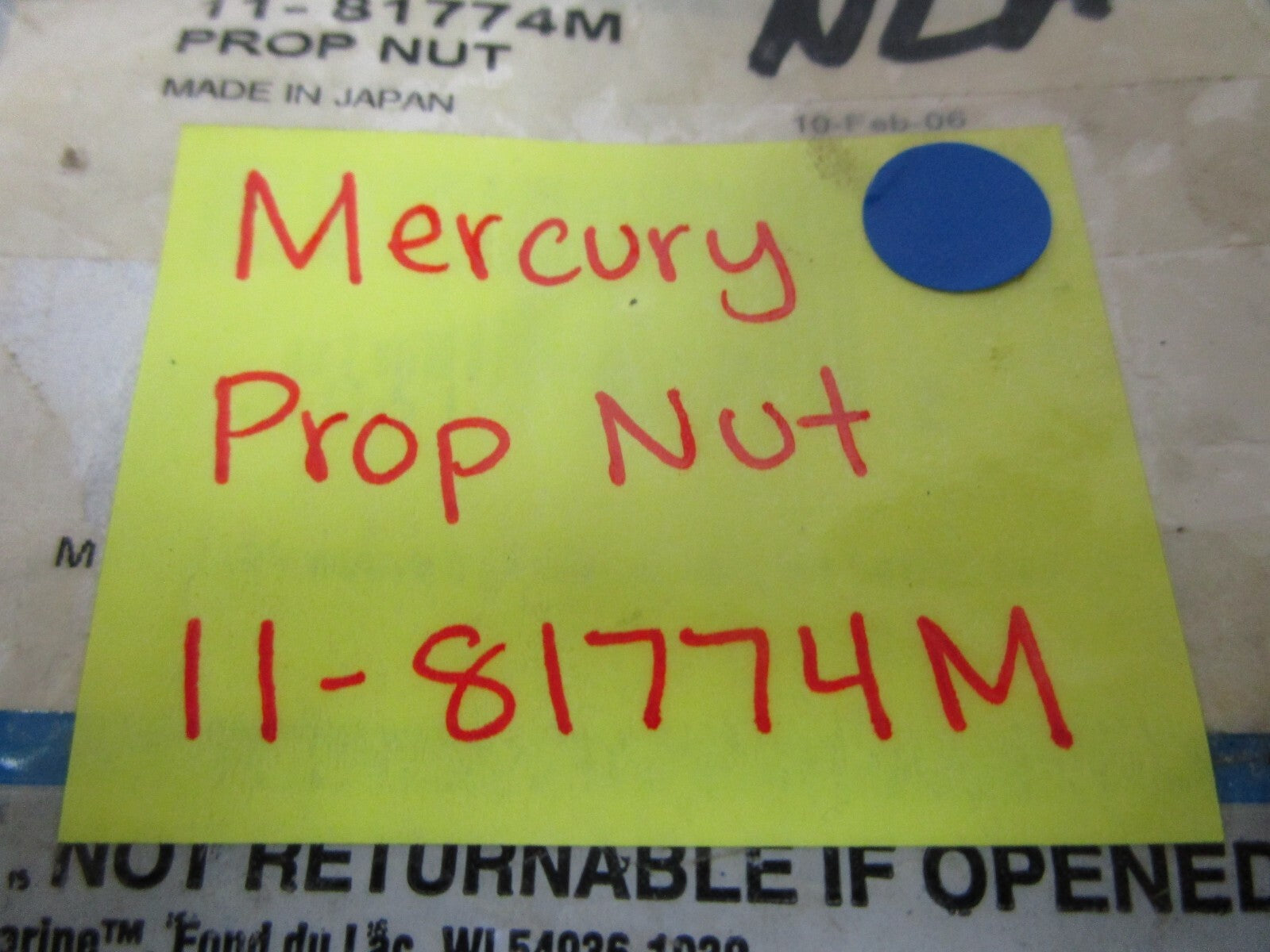 *NEW OEM* 0810 Mercury Quicksilver Prop Nut 11-81774M
