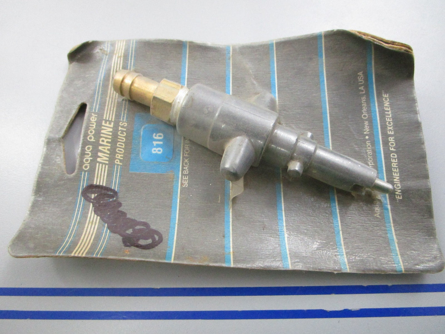 NEW 816 Replaces: 30185A3 Aqua Power Fuel Line Connector 0810