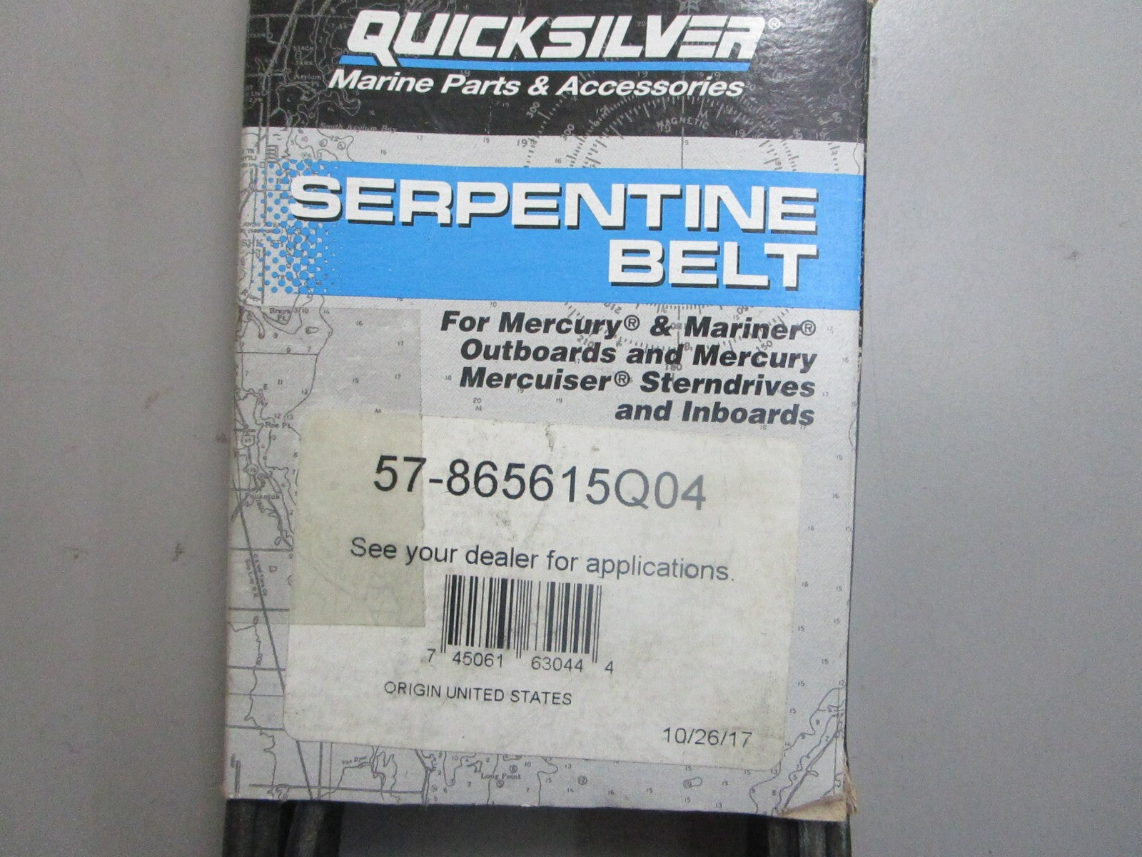 *NEW OEM* 0820 Mercury Quicksilver Serpentine Belt 57-865615Q04