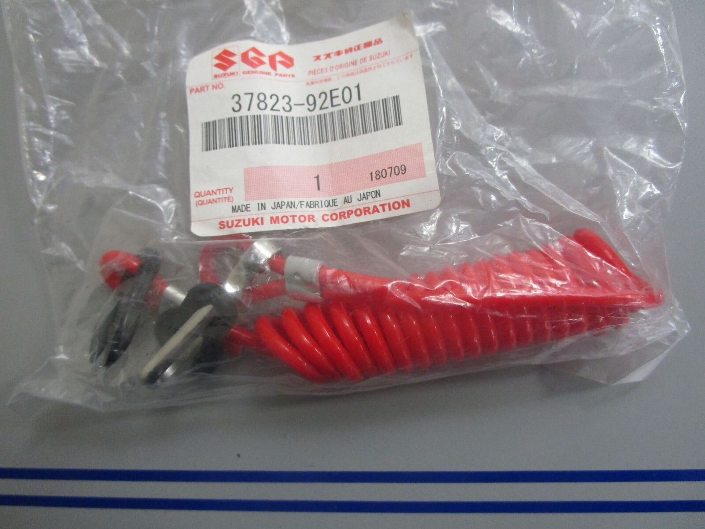 *NEW OEM* 0770 Suzuki Key Switch Lanyard 37823-92E01
