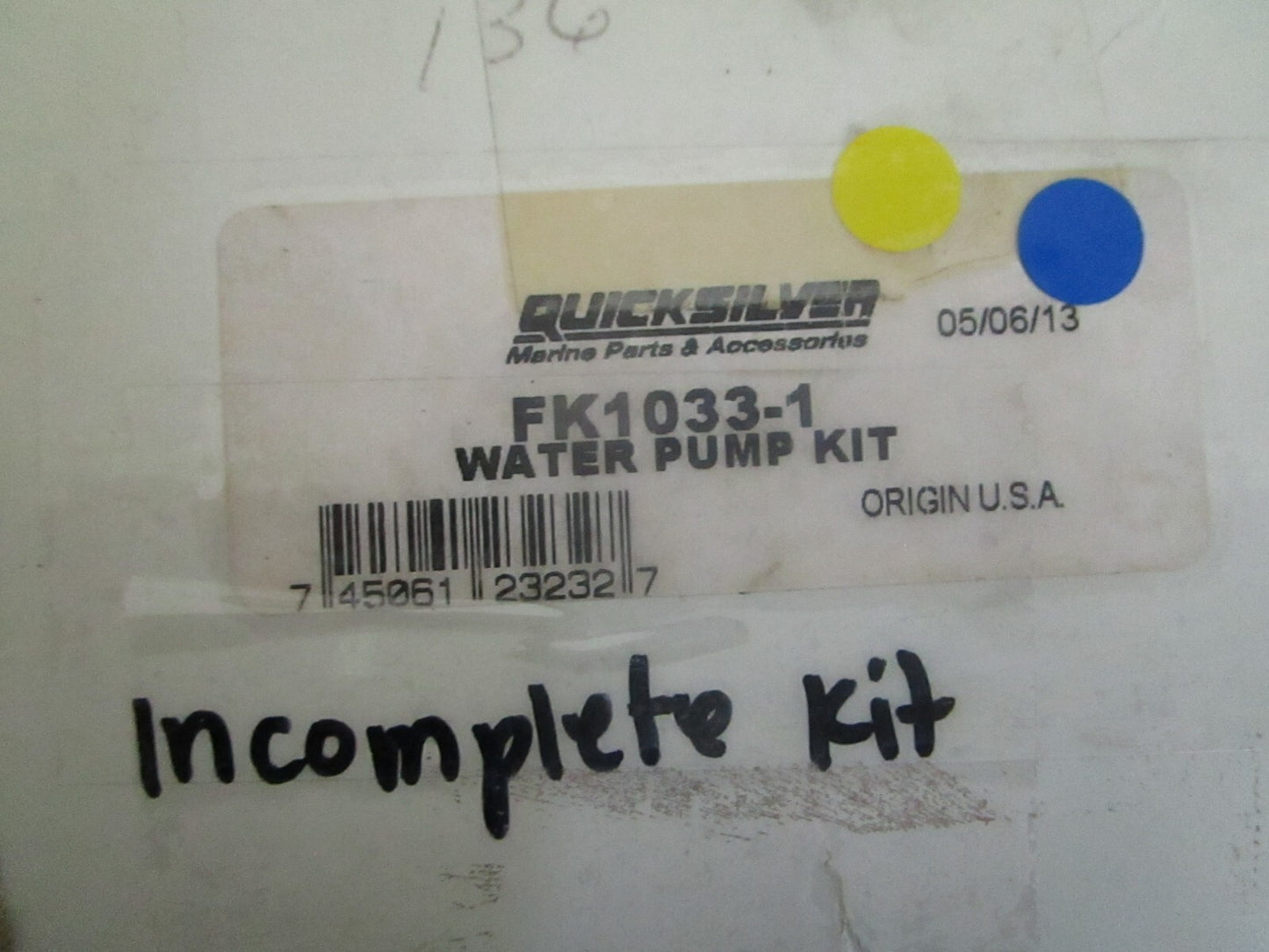 *NEW OEM* 0820 Mercury Quicksilver Water Pump Kit FK1033-1