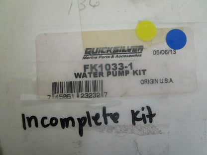 *NEW OEM* 0820 Mercury Quicksilver Water Pump Kit FK1033-1