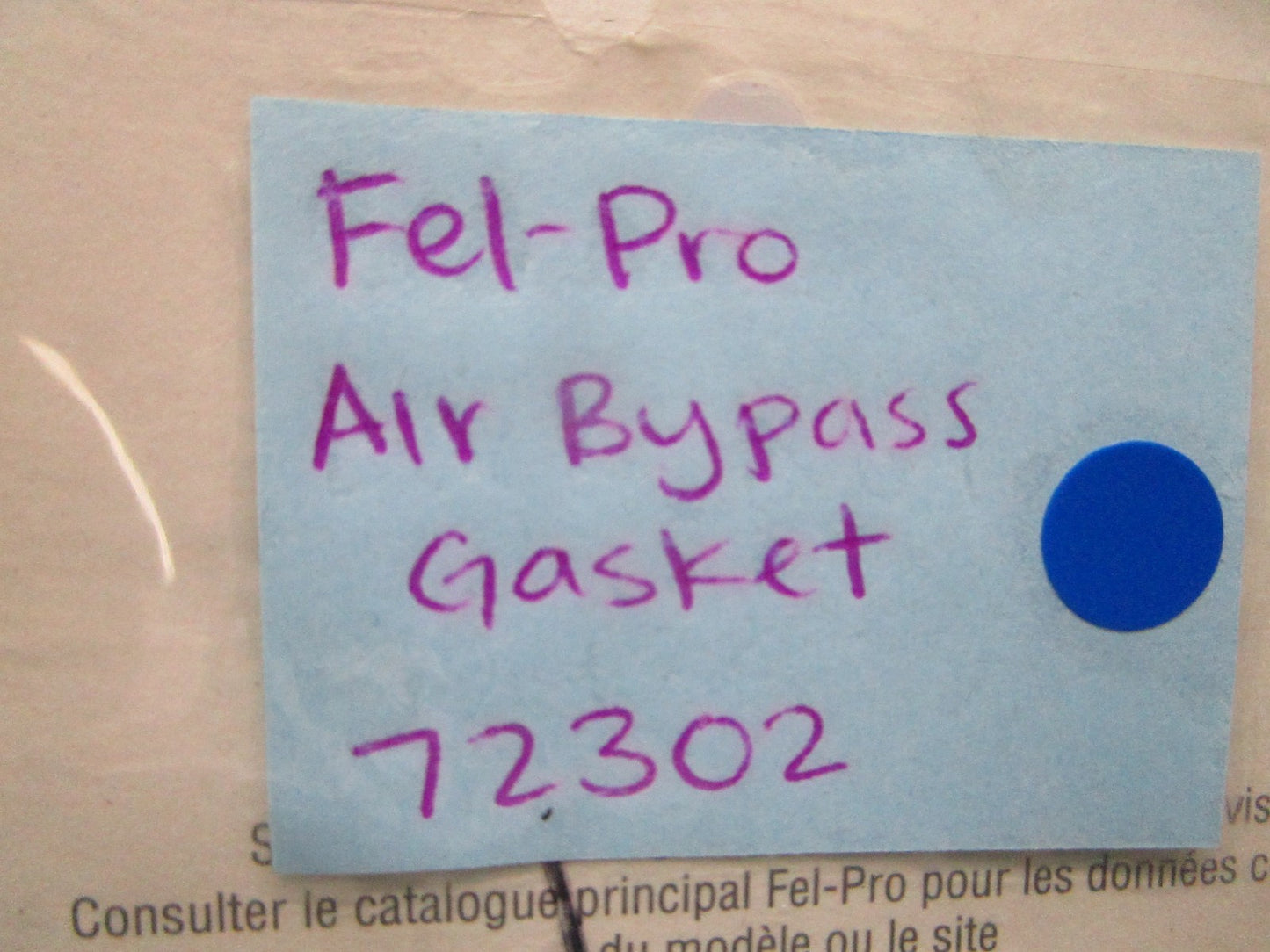 *NEW* 0810 Fel-Pro Air Bypass Gasket 72302 Replaces: XF27-9F670AA