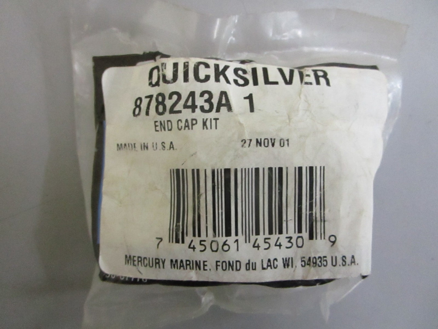 *NEW OEM* 0820 Mercury Quicksilver End Cap Kit 878243A1