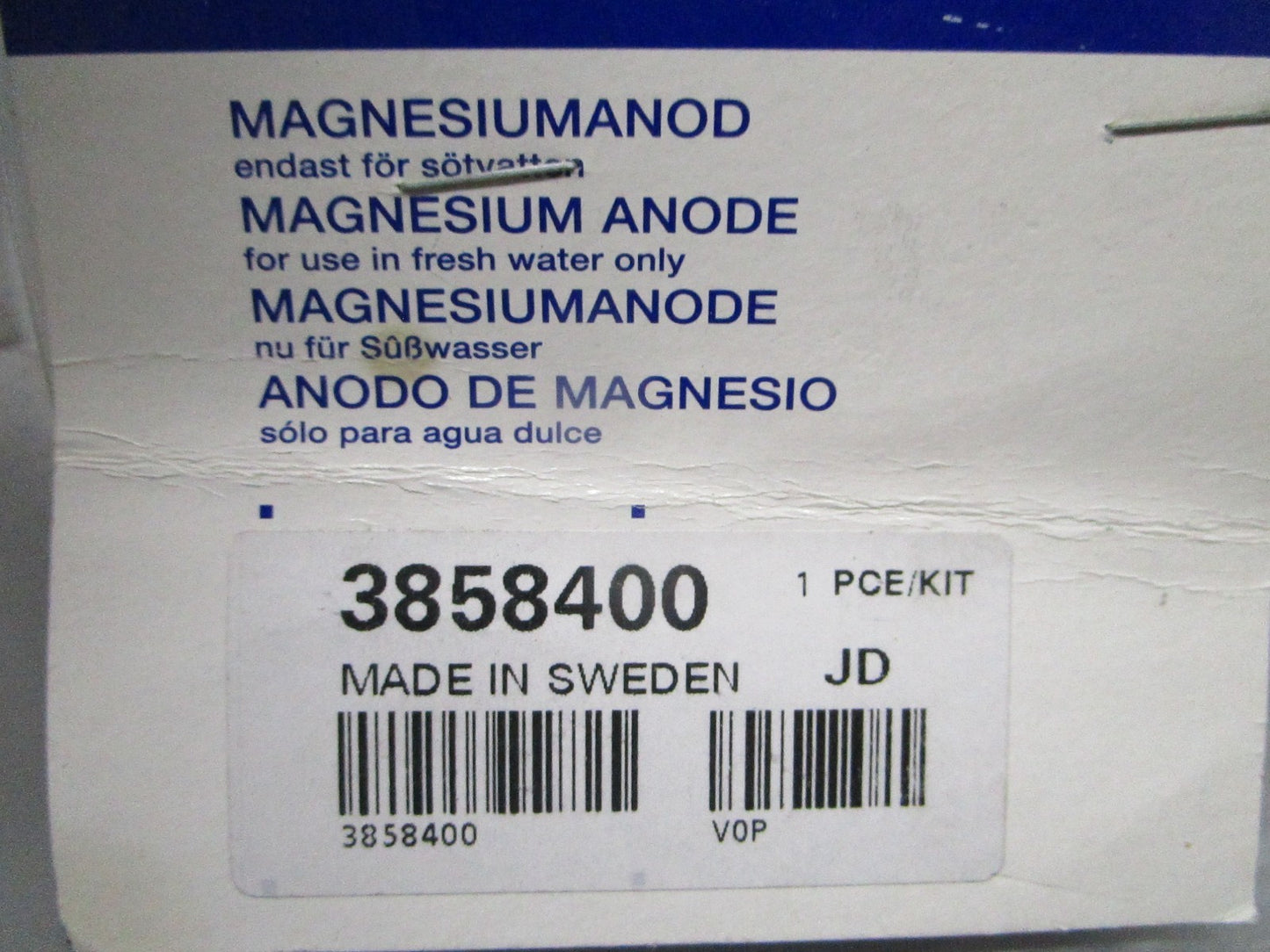 *NEW OEM* 0820 Volvo Penta Magnesium Anode 3858400